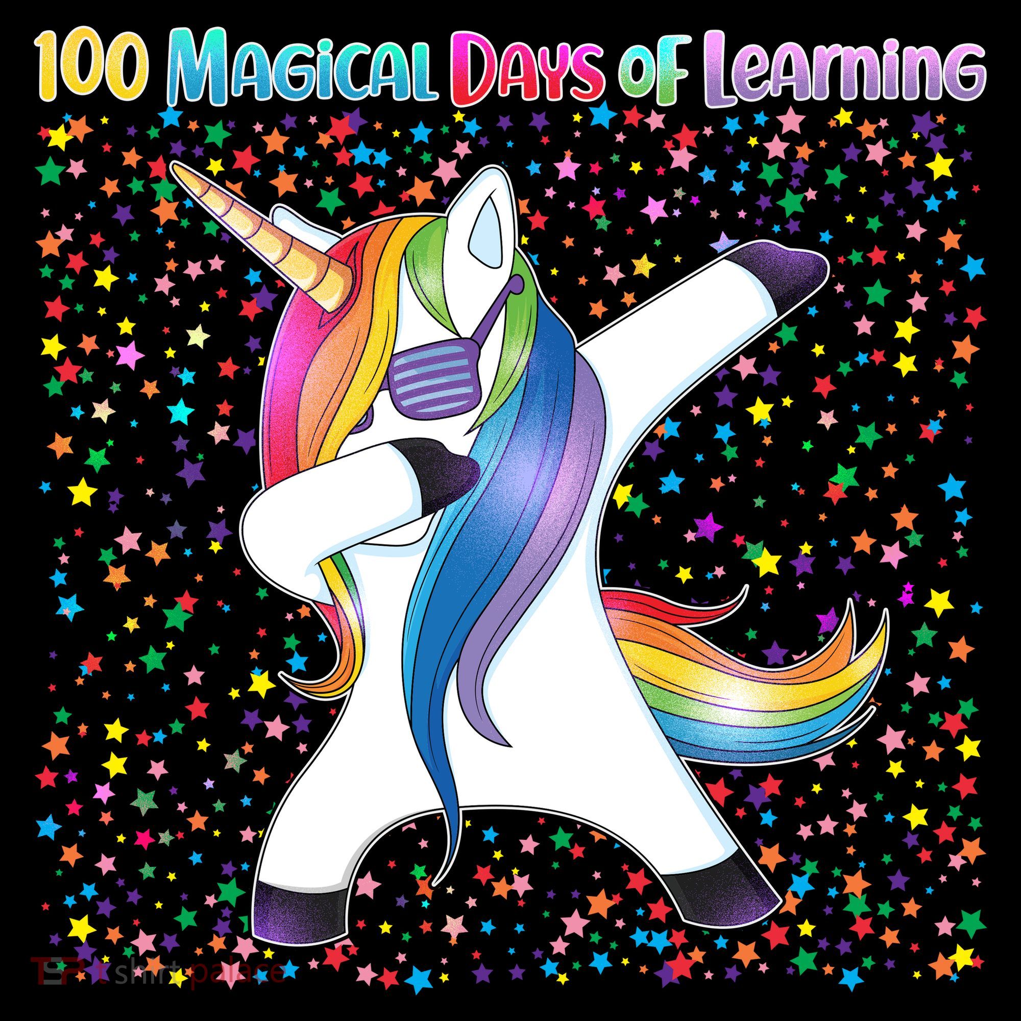 100 Magical Days of Learning Dabbing Unicorn Women's Long Sleeve Shirt
