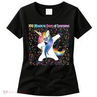 100 Magical Days of Learning Dabbing Unicorn Women's T-Shirt thumb 0