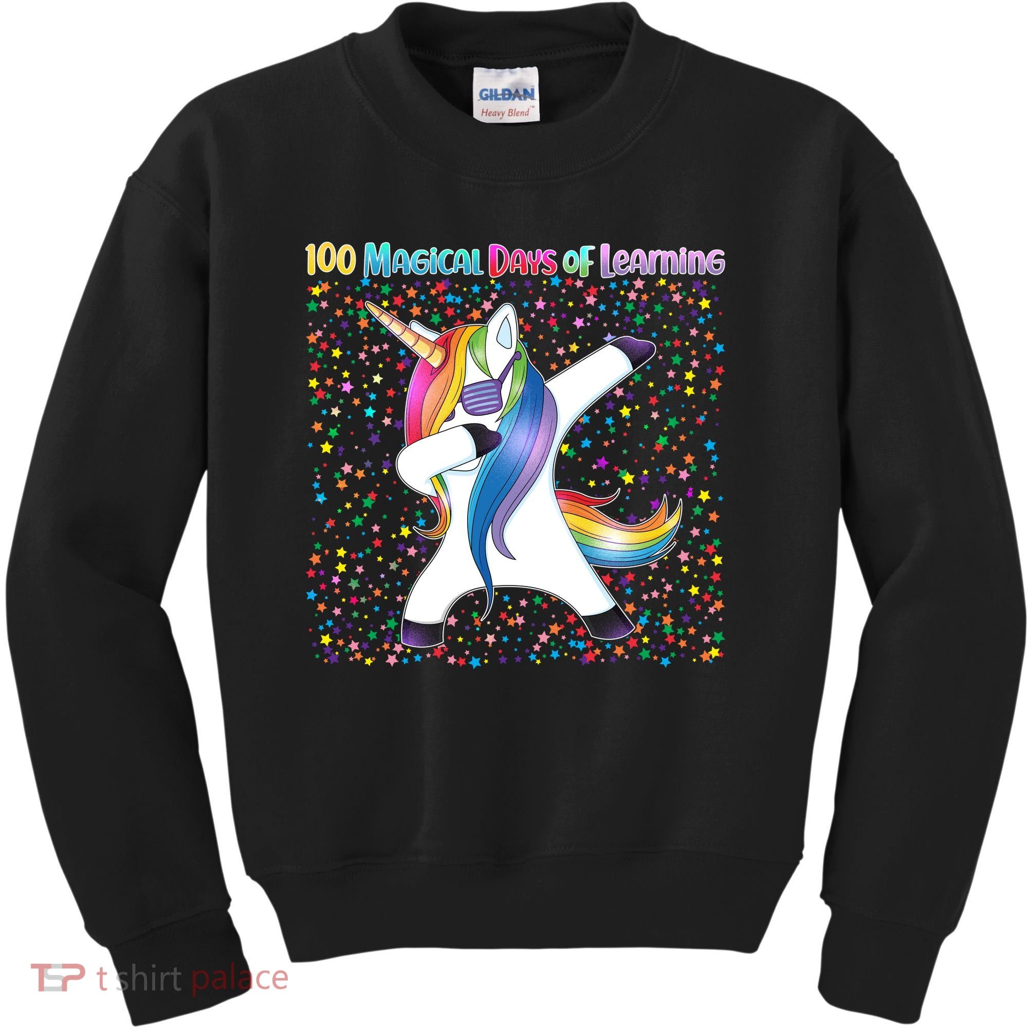 100 Magical Days of Learning Dabbing Unicorn Kids Sweatshirt
