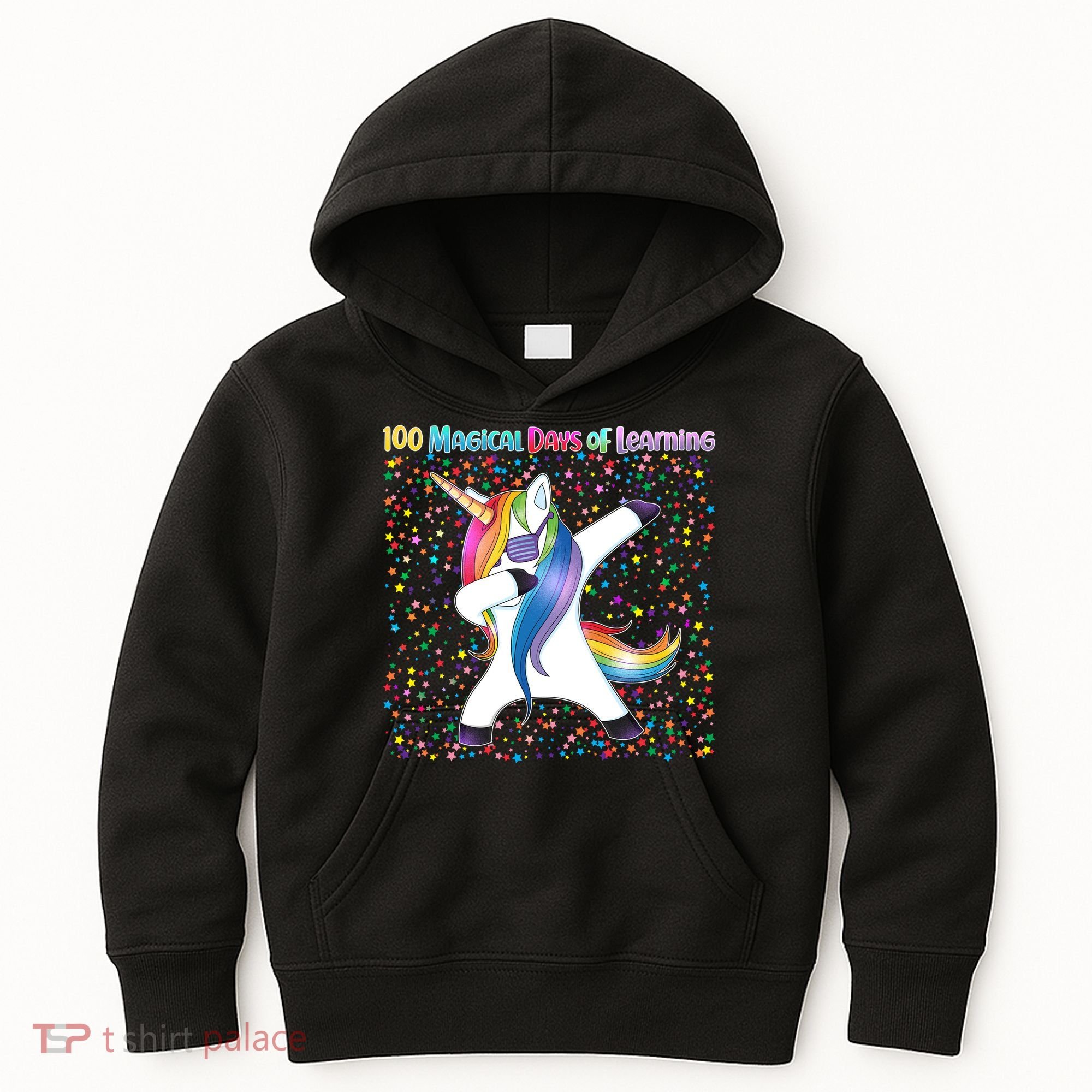 100 Magical Days of Learning Dabbing Unicorn Kids Hoodie