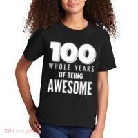 100 Whole Years Of Being Awesome Birthday Kids T-Shirt thumb 2