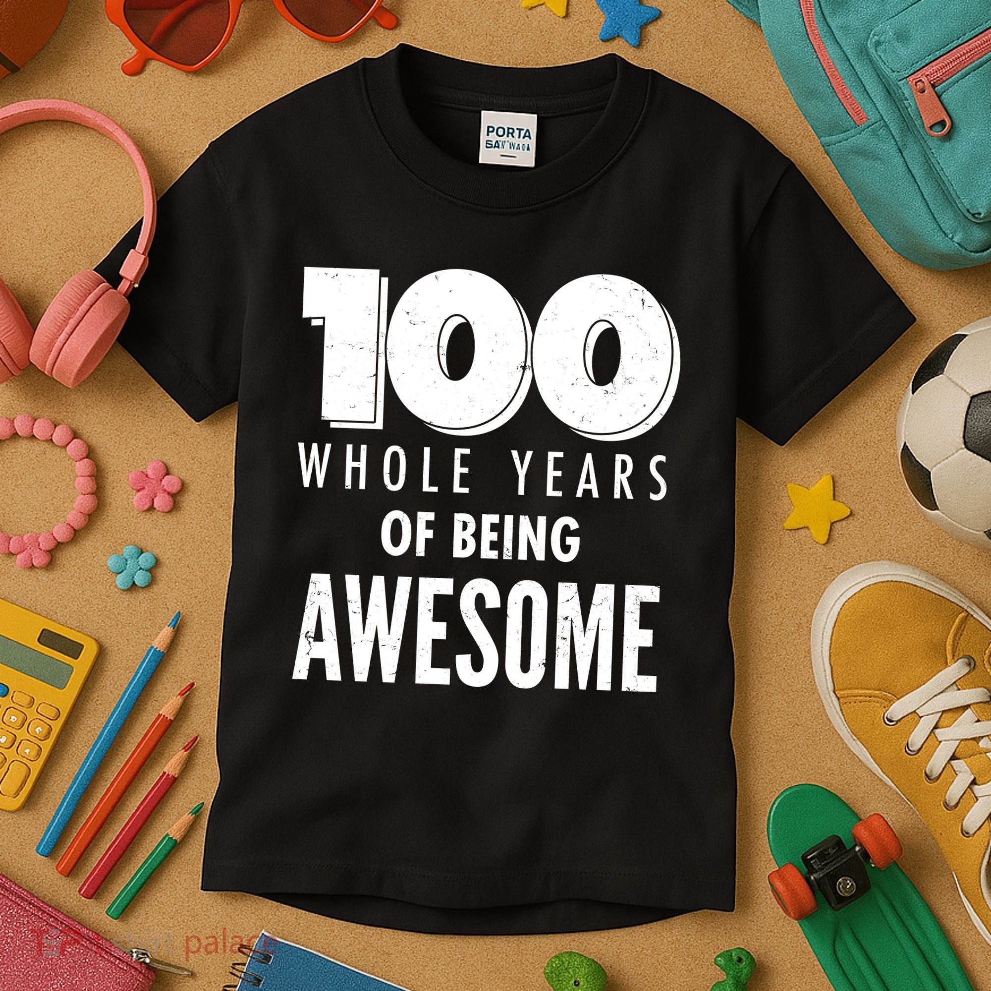 100 Whole Years Of Being Awesome Birthday Kids T-Shirt