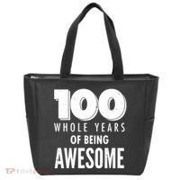 100 Whole Years Of Being Awesome Birthday Tote Bag thumb 0