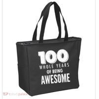 100 Whole Years Of Being Awesome Birthday Tote Bag thumb 2