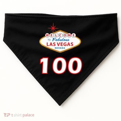 100 Years Old In Vegas - 100th Birthday USA-Made Doggie Bandana