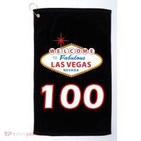 100 Years Old In Vegas - 100th Birthday Golf Towel thumb 0