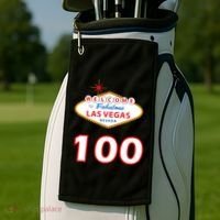 100 Years Old In Vegas - 100th Birthday Golf Towel thumb 2