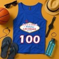 100 Years Old In Vegas - 100th Birthday Tank Top thumb 4