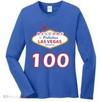 100 Years Old In Vegas - 100th Birthday Women's Long Sleeve Shirt thumb 0