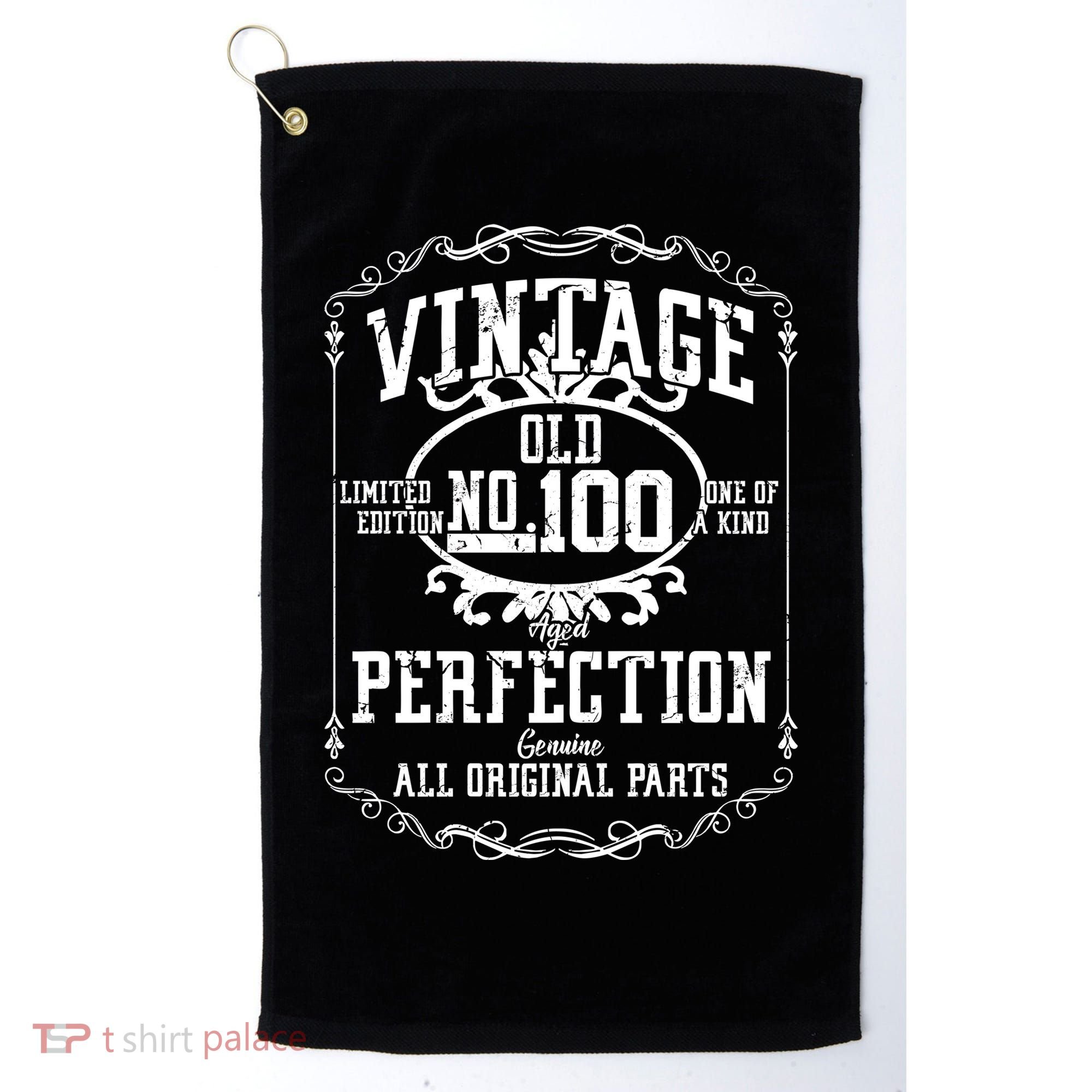 100th Birthday Genuine All Original Parts Golf Towel