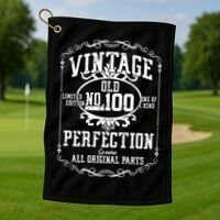 100th Birthday Genuine All Original Parts Golf Towel thumb 1