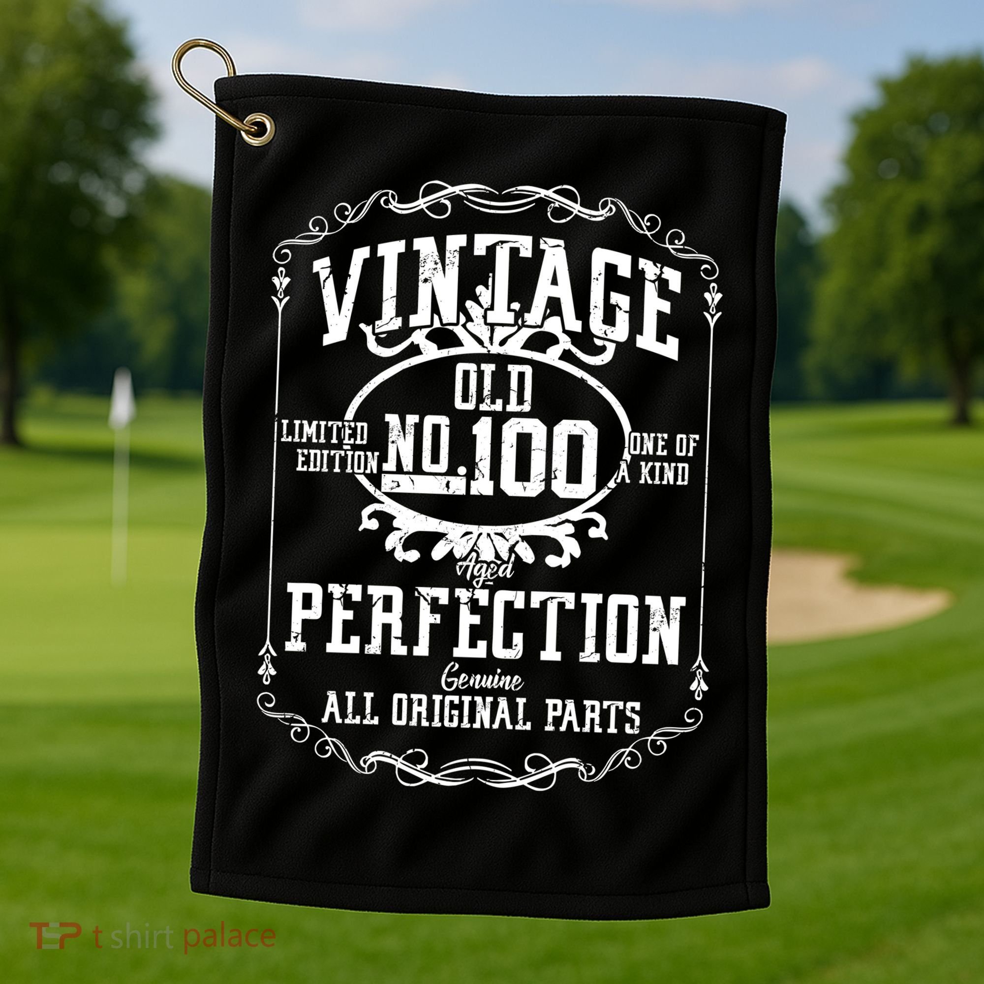 100th Birthday Genuine All Original Parts Golf Towel
