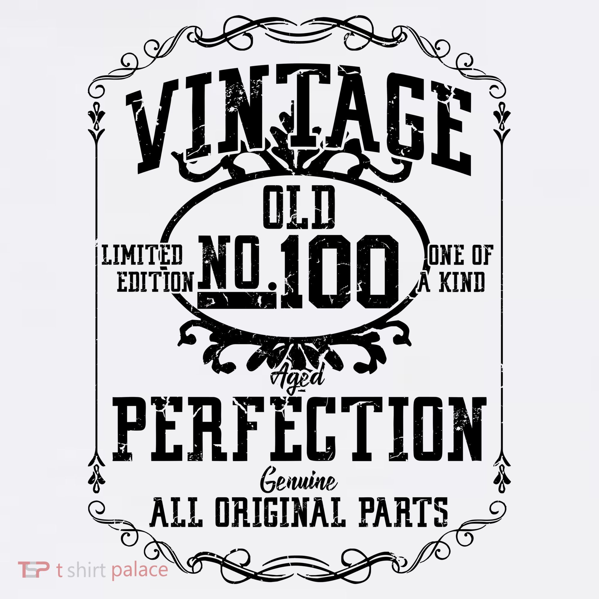 100th Birthday Genuine All Original Parts Comfort Colors Garment-Dyed Hooded Sweatshirt
