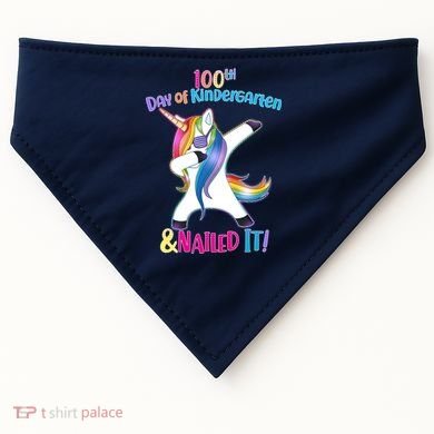 100th Day Of Kindergarten & Nailed it USA-Made Doggie Bandana