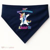 100th Day Of Kindergarten & Nailed it USA-Made Doggie Bandana thumb 0