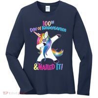 100th Day Of Kindergarten & Nailed it Women's Long Sleeve Shirt thumb 0