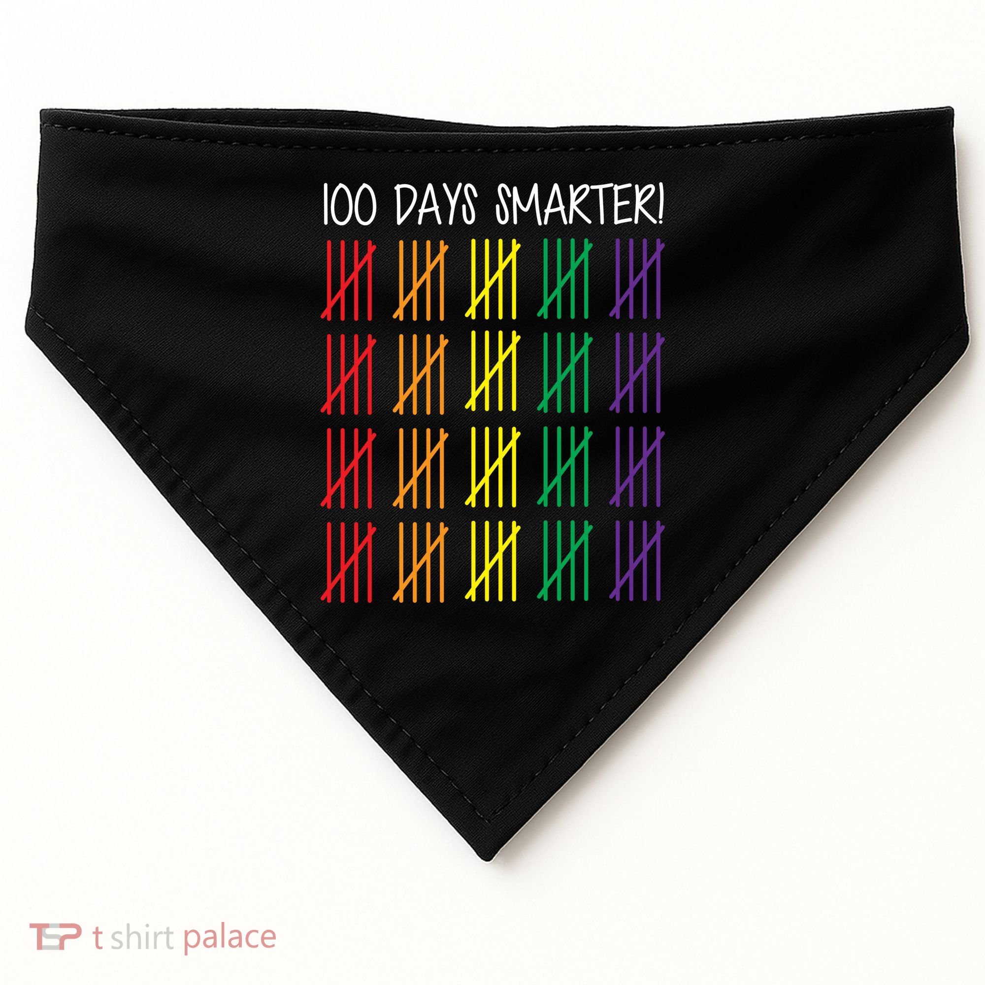100th Day of School USA-Made Doggie Bandana