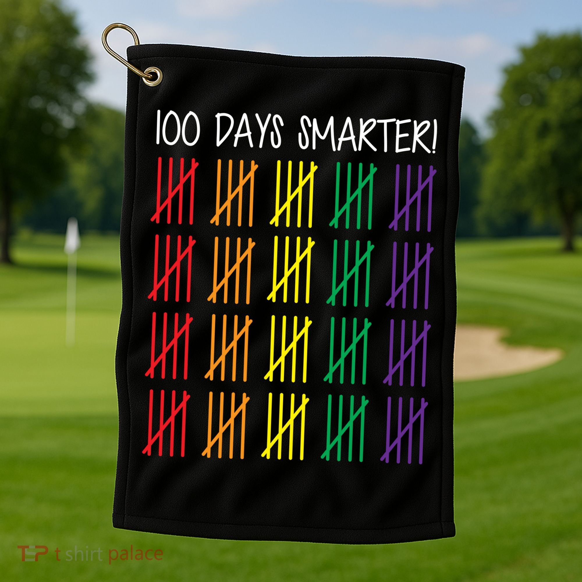 100th Day of School Golf Towel