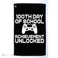 100th Day Of School Achievement Unlocked Golf Towel thumb 0