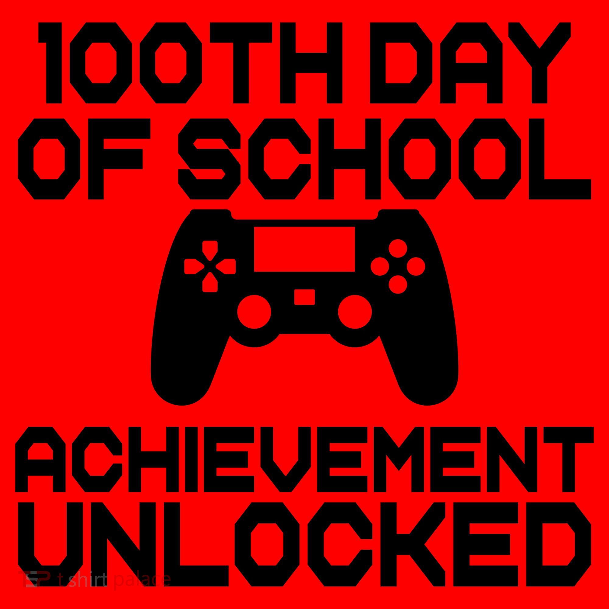 100th Day Of School Achievement Unlocked Santa Hat