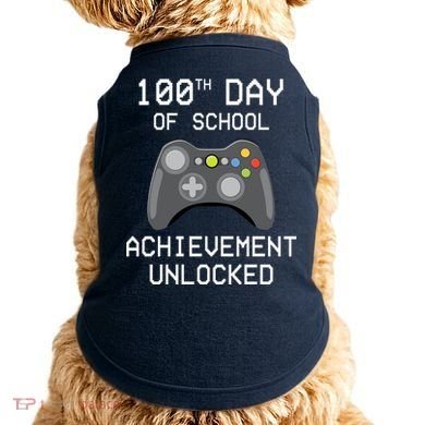 100th Day Of School Achievement Unlocked Cute Doggie Tank