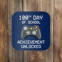 100th Day Of School Achievement Unlocked Cute Coaster thumb 0