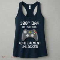 100th Day Of School Achievement Unlocked Cute Women's Tank Top thumb 3