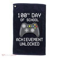100th Day Of School Achievement Unlocked Cute Golf Towel thumb 0
