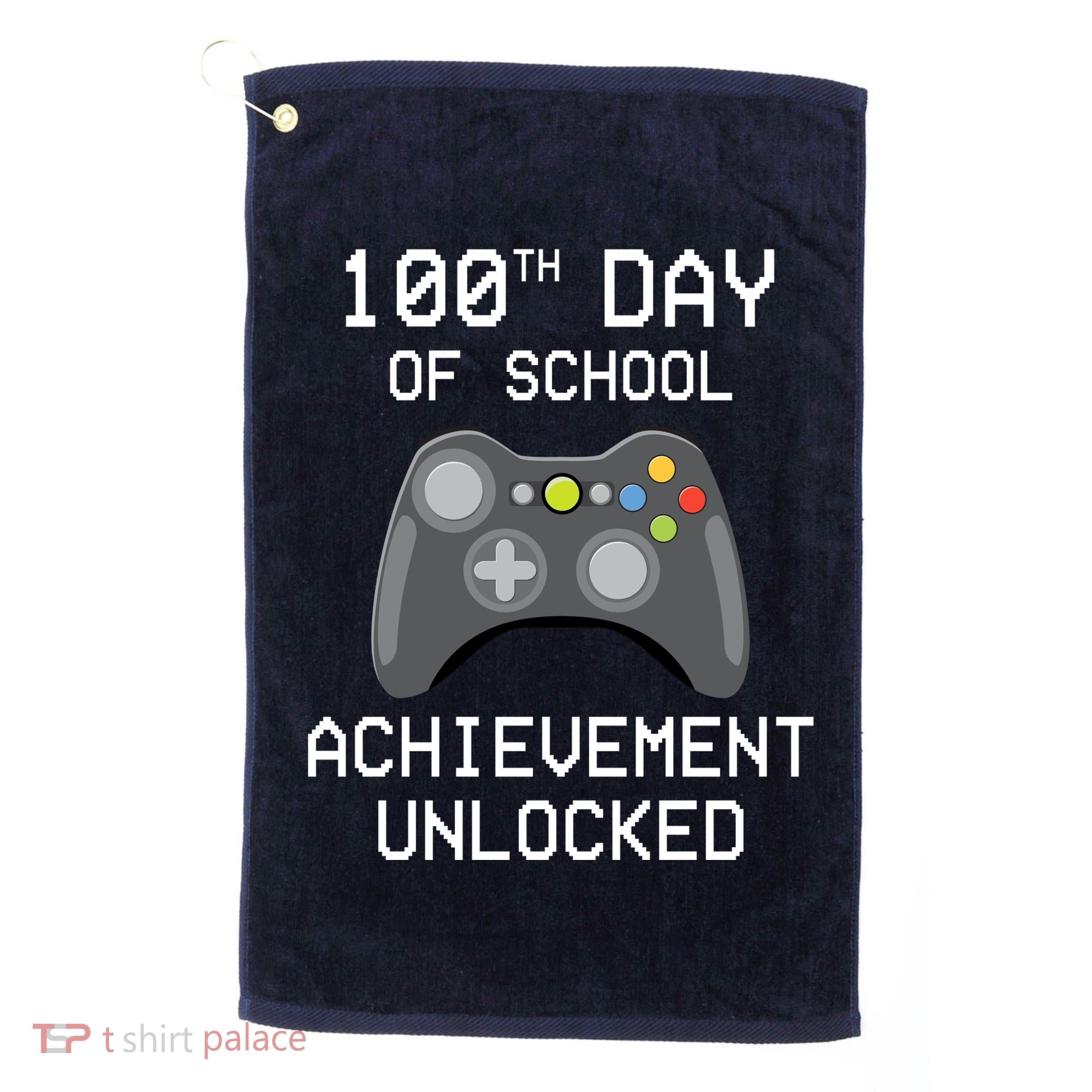 100th Day Of School Achievement Unlocked Cute Golf Towel