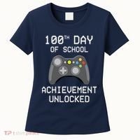 100th Day Of School Achievement Unlocked Cute Women's T-Shirt thumb 0