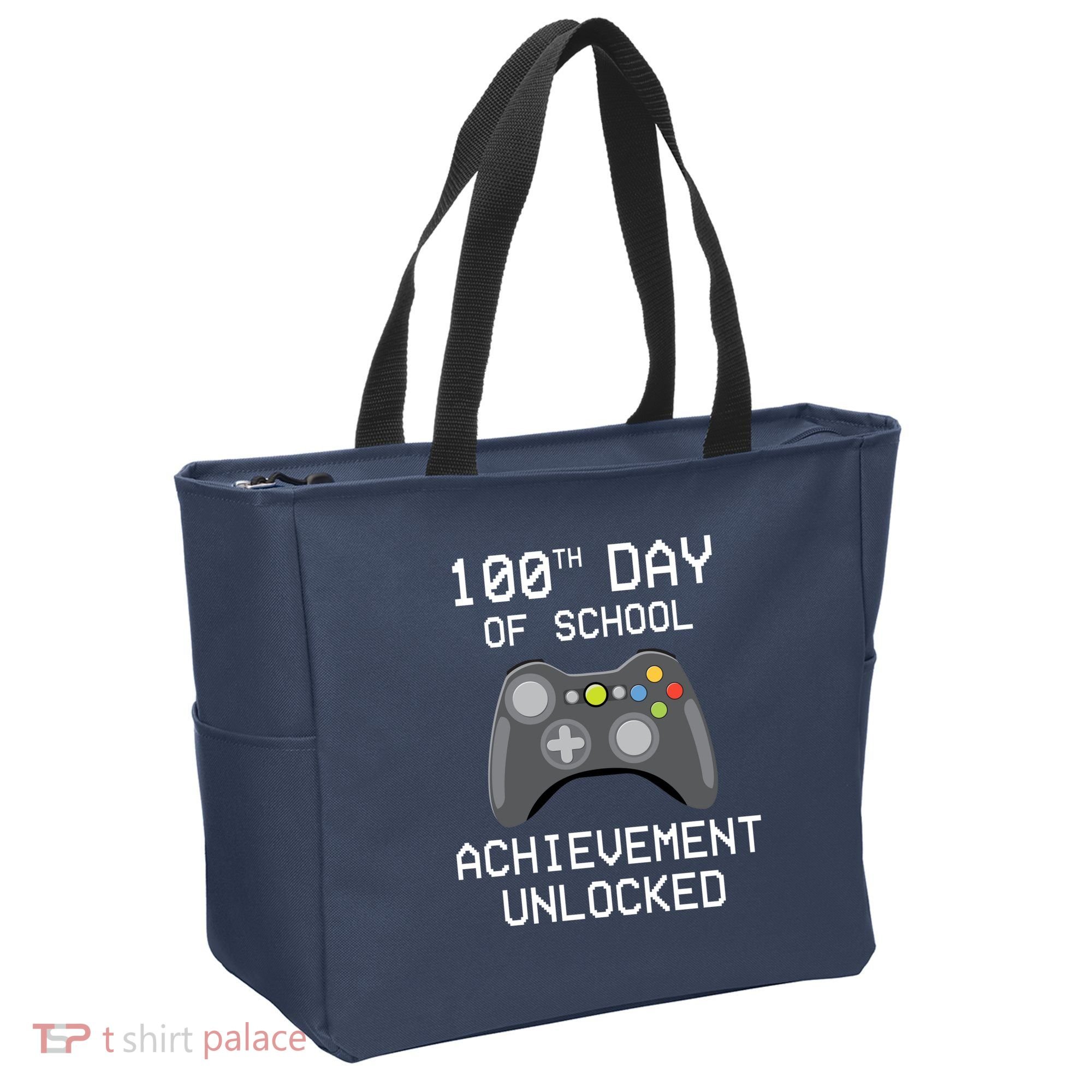 100th Day Of School Achievement Unlocked Cute Tote Bag