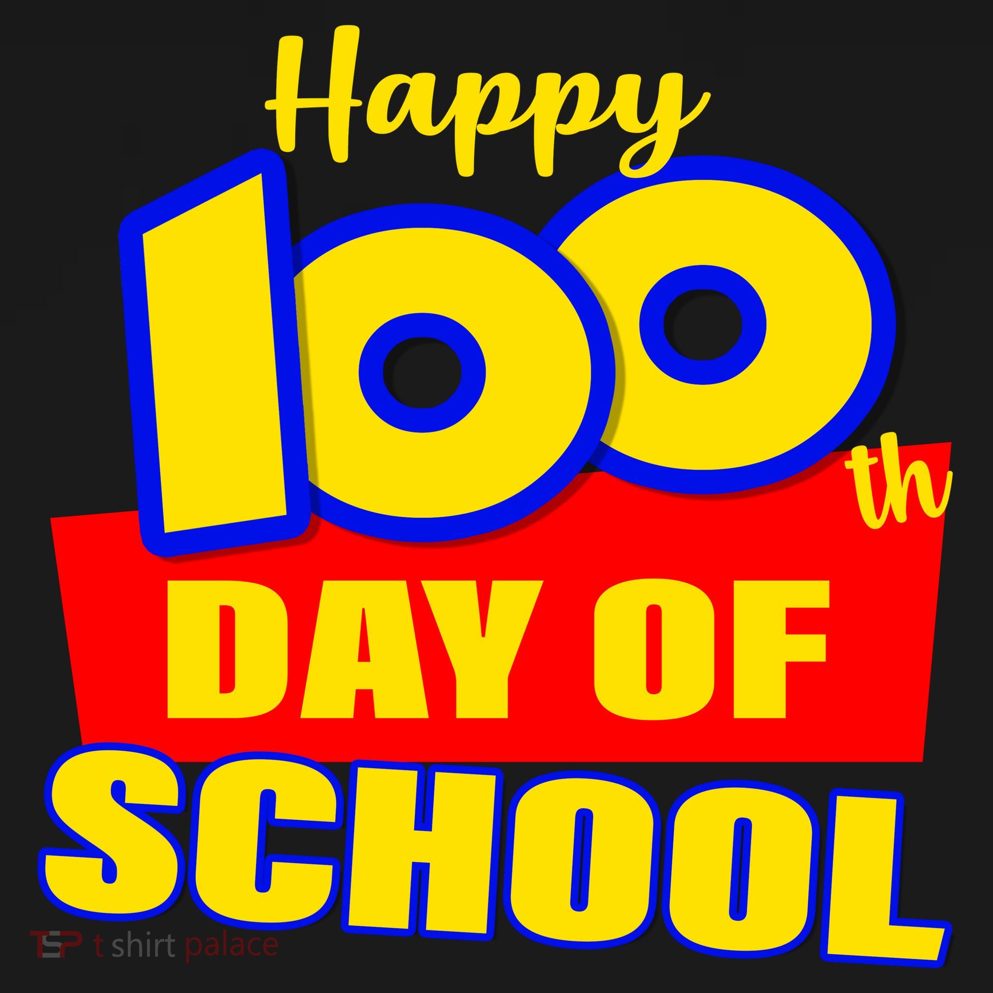 100th Day Of School Cartoon Movie Logo Coaster
