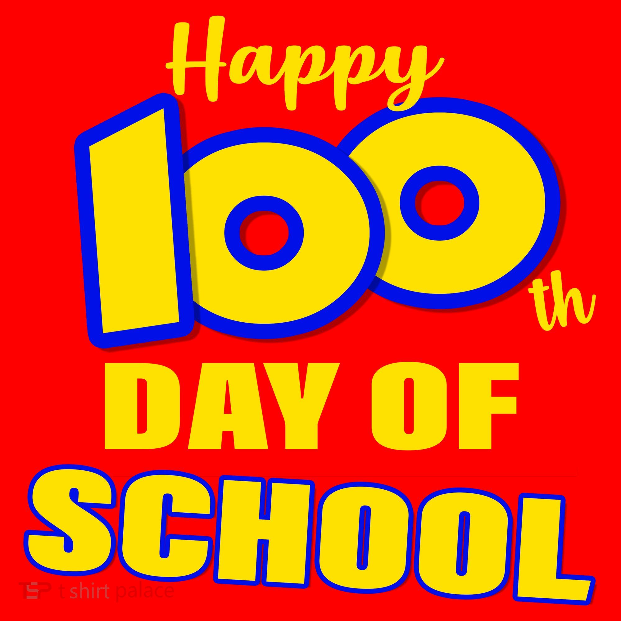 100th Day Of School Cartoon Movie Logo Santa Hat