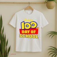 100th Day Of School Cartoon Movie Logo T-Shirt thumb 2