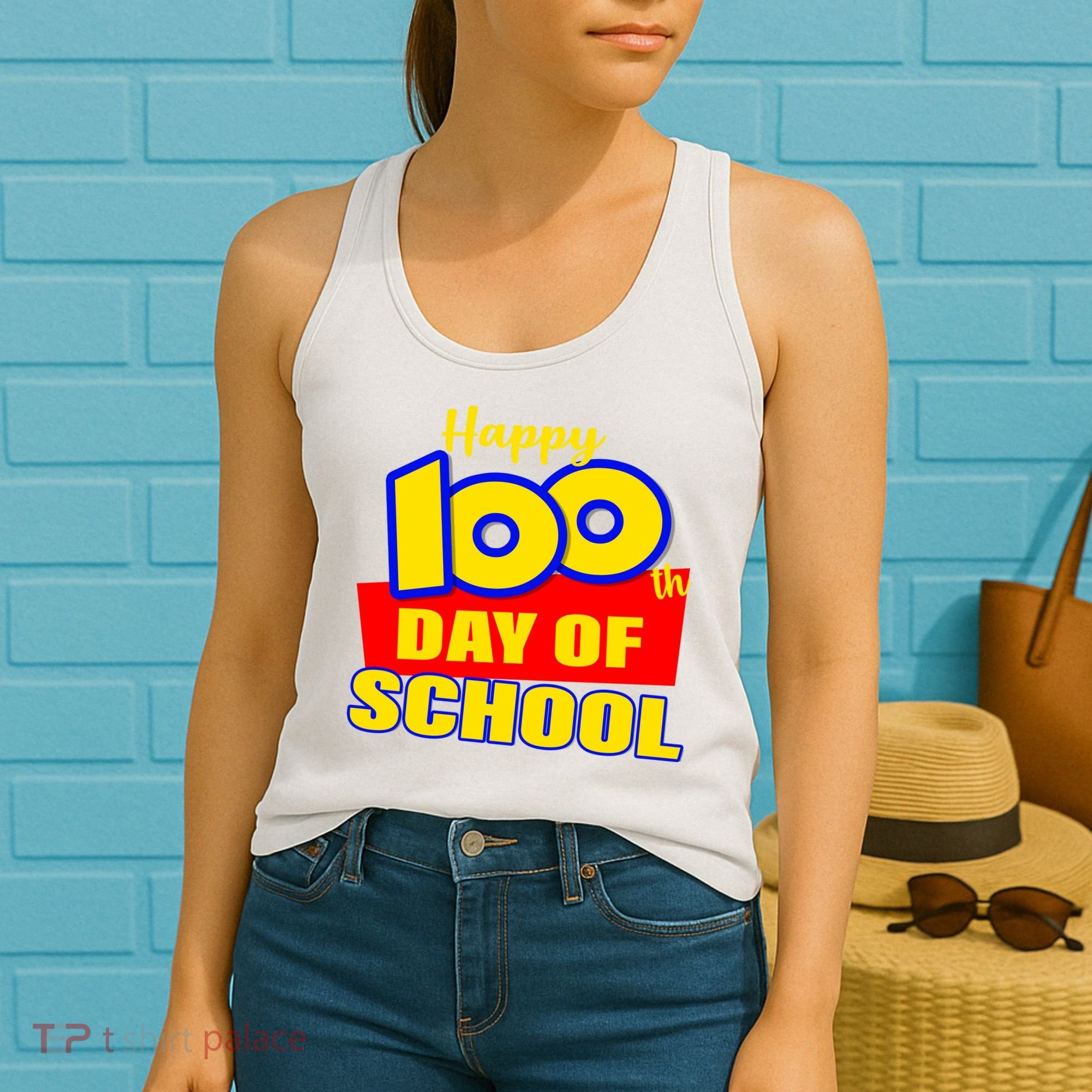 100th Day Of School Cartoon Movie Logo Women's Tank Top