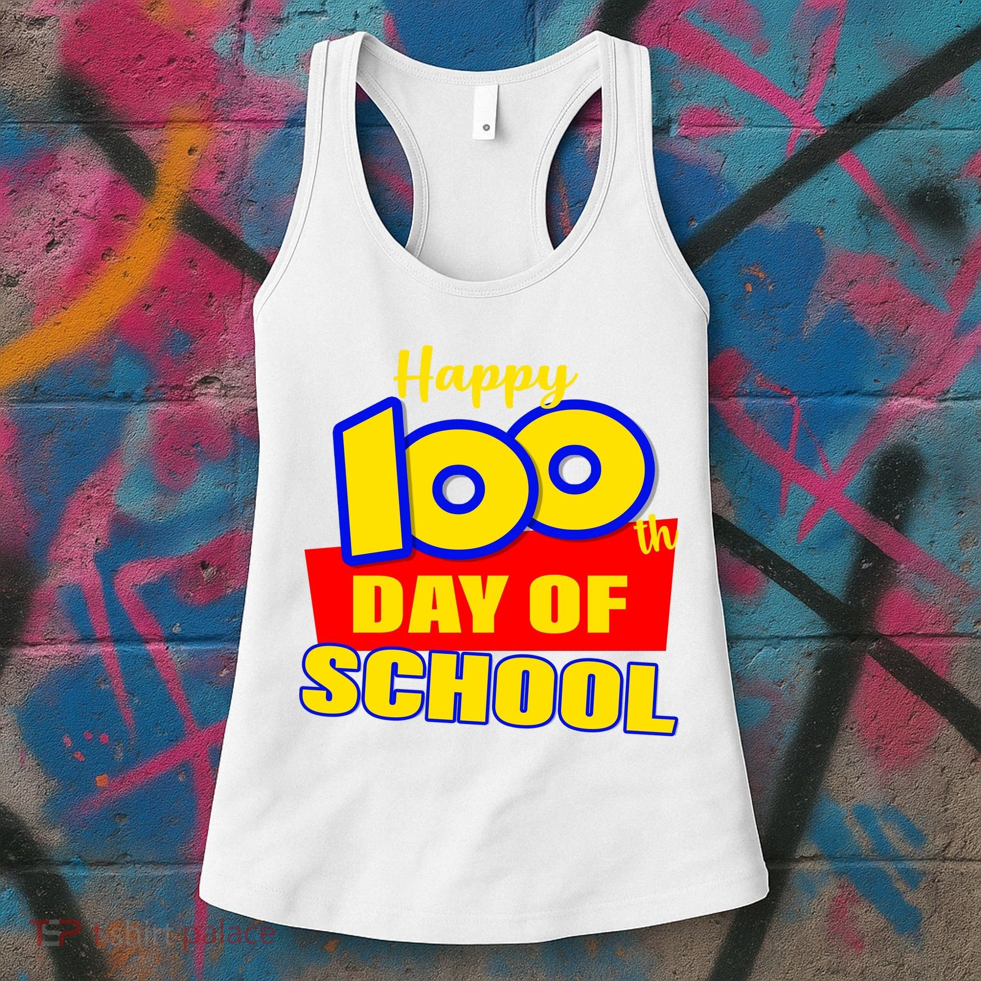 100th Day Of School Cartoon Movie Logo Women's Tank Top