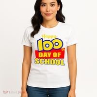 100th Day Of School Cartoon Movie Logo Women's T-Shirt thumb 4