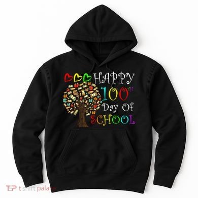 100th Day Of School Educational Tree Hoodie
