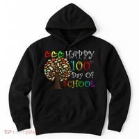 100th Day Of School Educational Tree Hoodie thumb 0