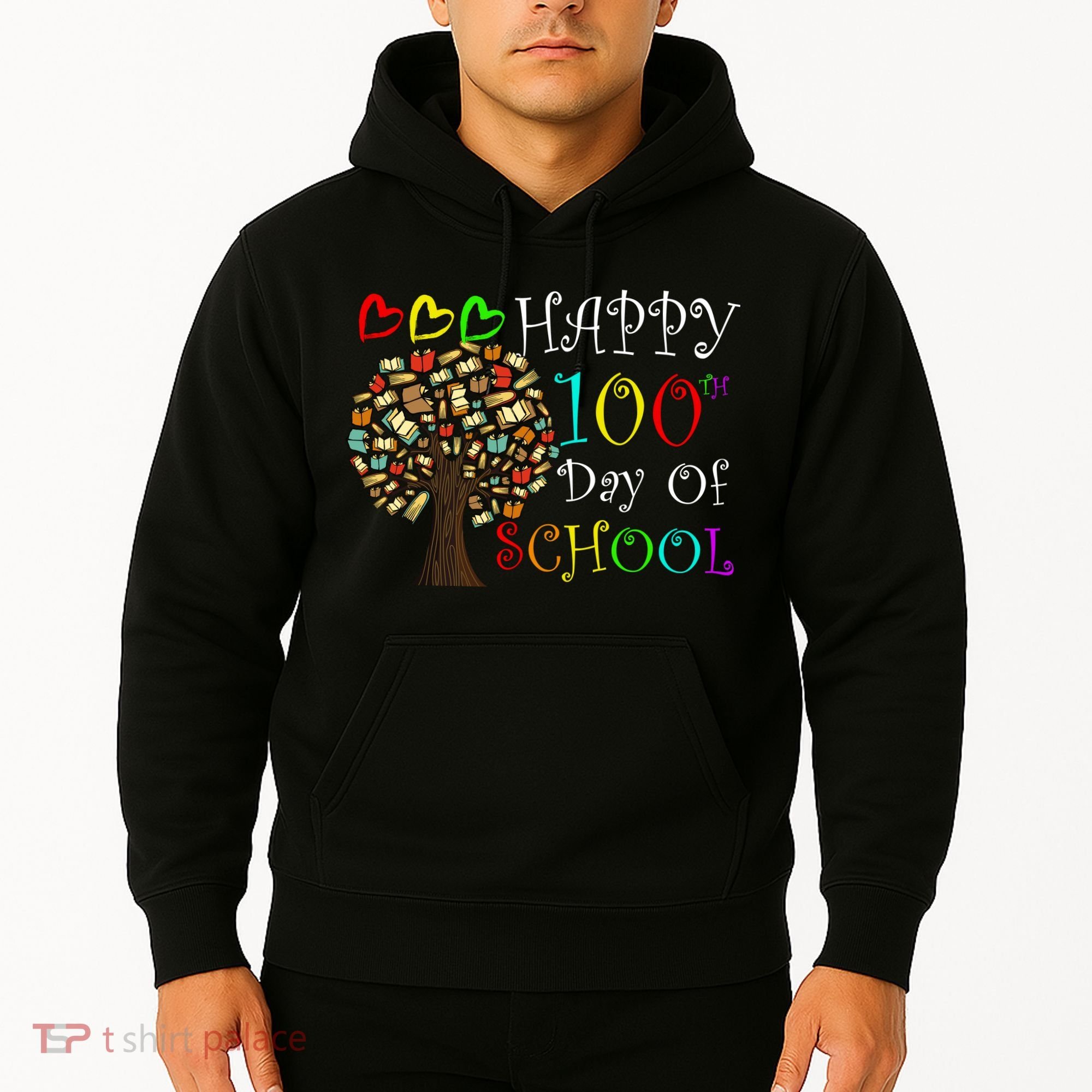 100th Day Of School Educational Tree Hoodie
