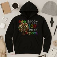 100th Day Of School Educational Tree Hoodie thumb 3