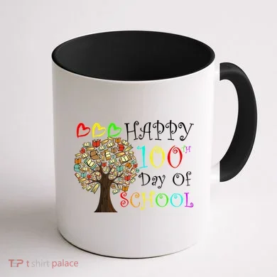 100th Day Of School Educational Tree Coffee Mug back
