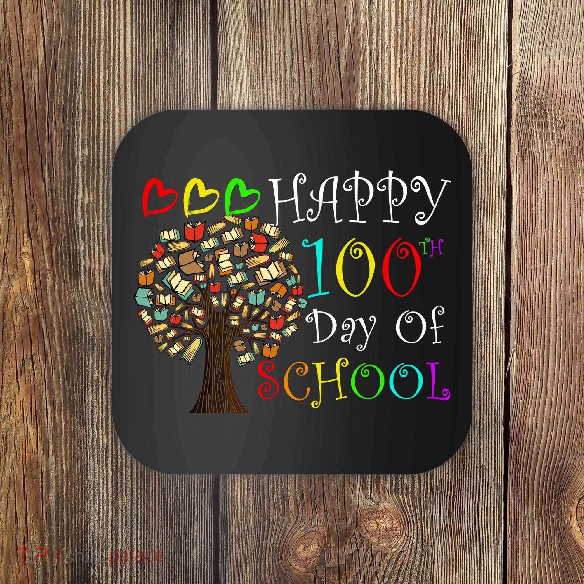 100th Day Of School Educational Tree Coaster