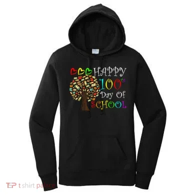 100th Day Of School Educational Tree Women's Hoodie