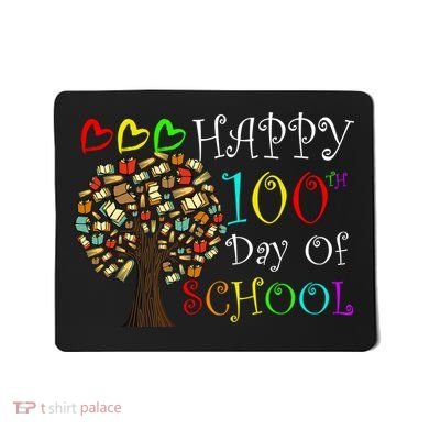 100th Day Of School Educational Tree Mousepad