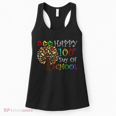 100th Day Of School Educational Tree Women's Tank Top