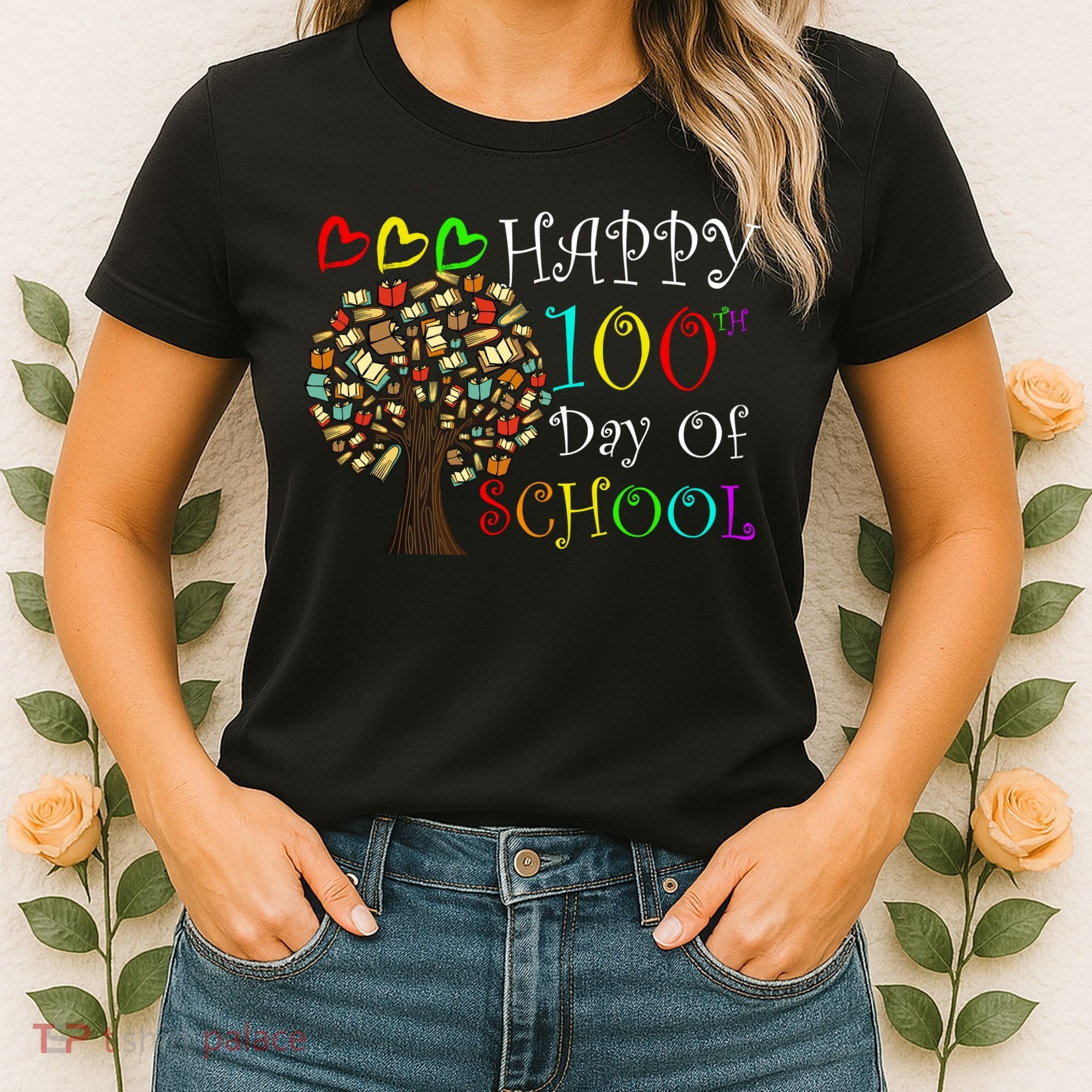 100th Day Of School Educational Tree Women's T-Shirt