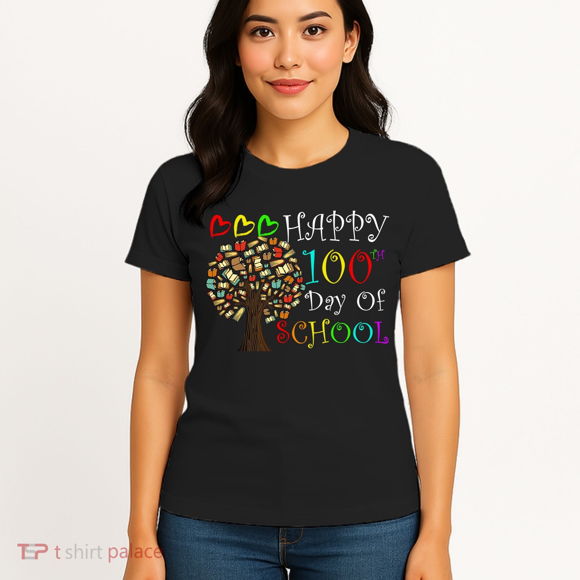 100th Day Of School Educational Tree Women's T-Shirt