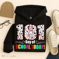 101 Days Of School Dalmatian Dog Cute Hoodie thumb 4