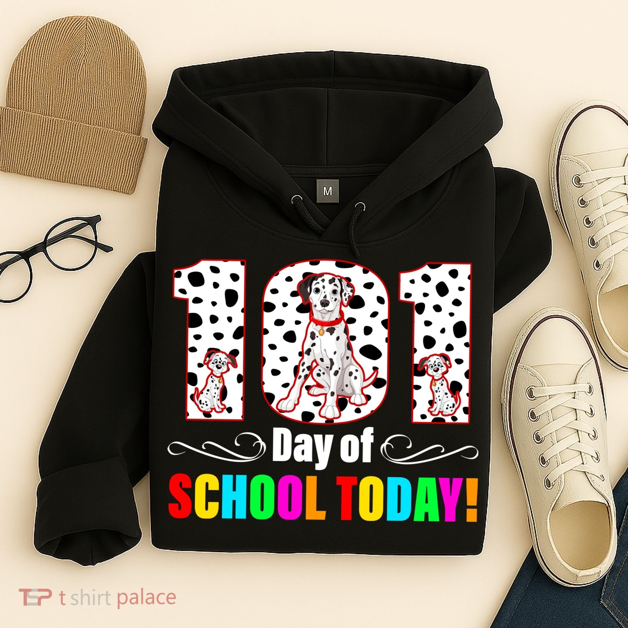 101 Days Of School Dalmatian Dog Cute Hoodie